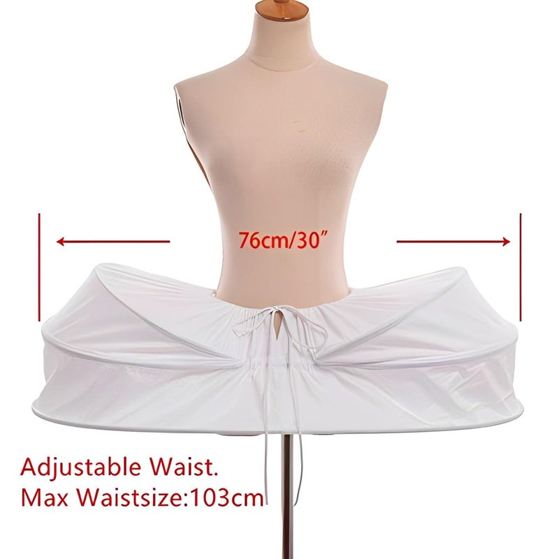GRACEART Women's Victorian Bustle Hoop Skirt Crinoline Cage Pannier - Image 3